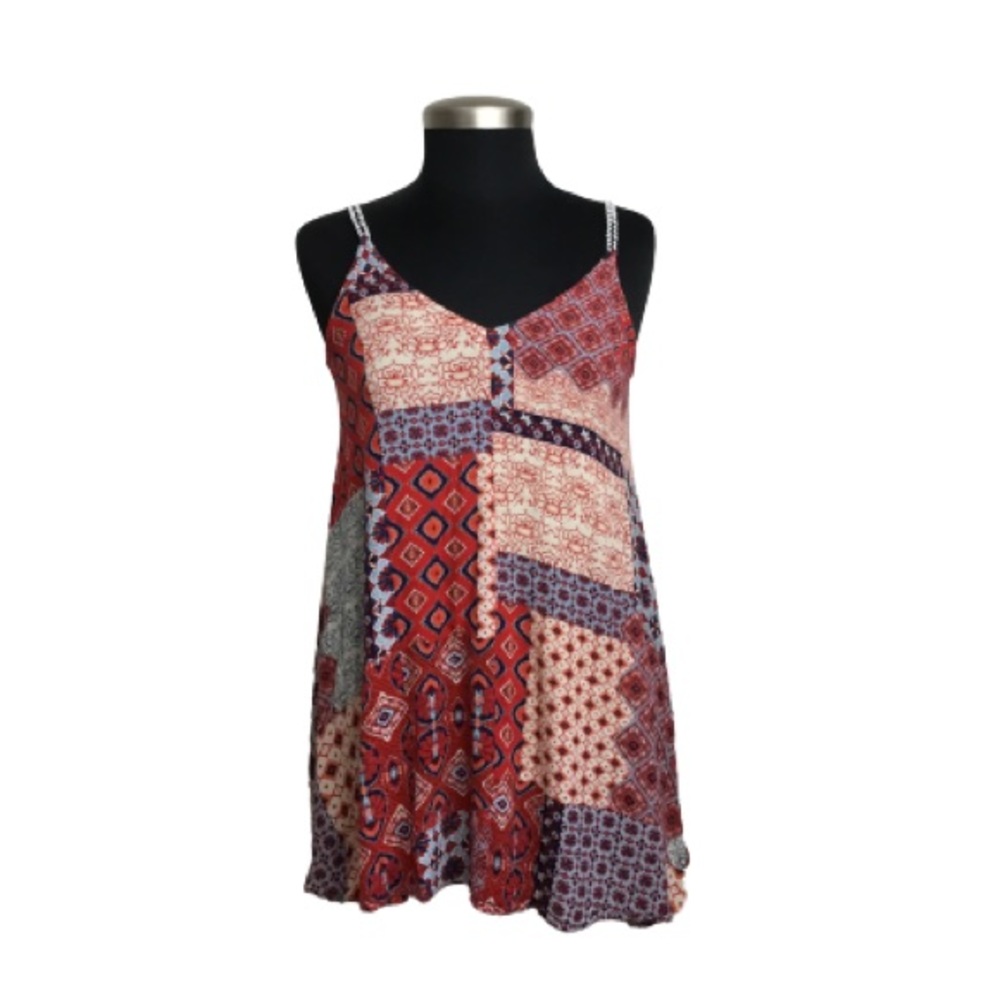 Lulu’s Perfect Sunday Red Print Swing Dress Size:S - Picture 2 of 7